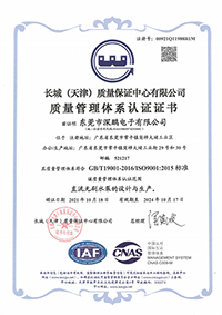 ISO9001中文证书